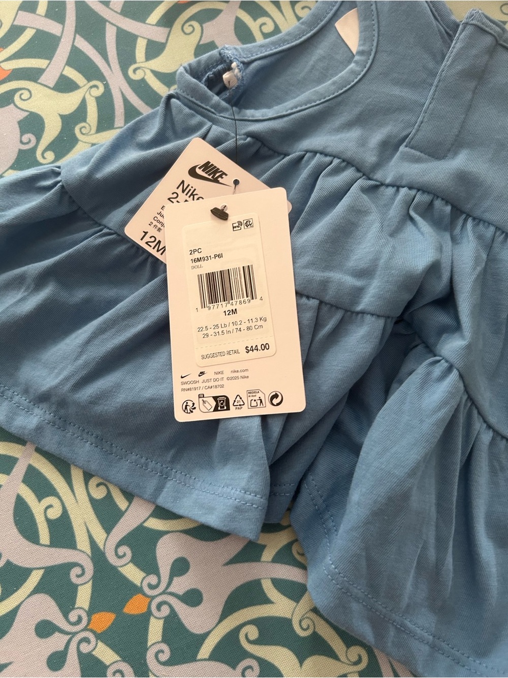 Nike Toddler Flare Top & Shorts Set 12 Mos. NEW - Picture 4 of 5